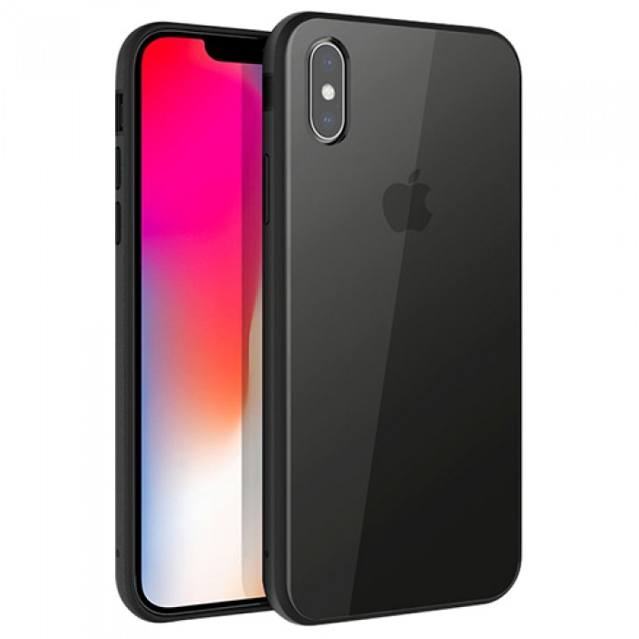 ỐP LƯNG IPHONE XS MAX UNIQ VALENCIA CLEAR ALUMINIUM BUMPER CASE (ĐEN)